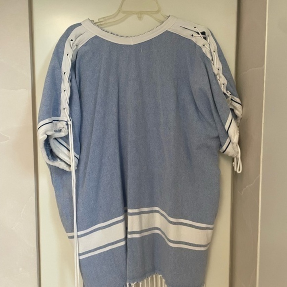 KOZA Melissa Textured Cotton Caftan Tunic Size Large - Picture 12 of 14